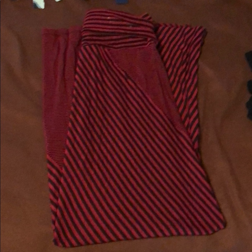 Maroon and black long skirt